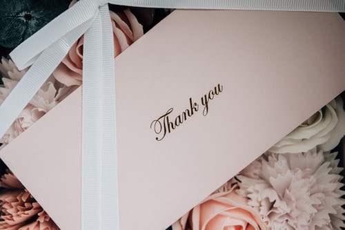 write a thank you note