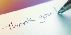write a thank you note